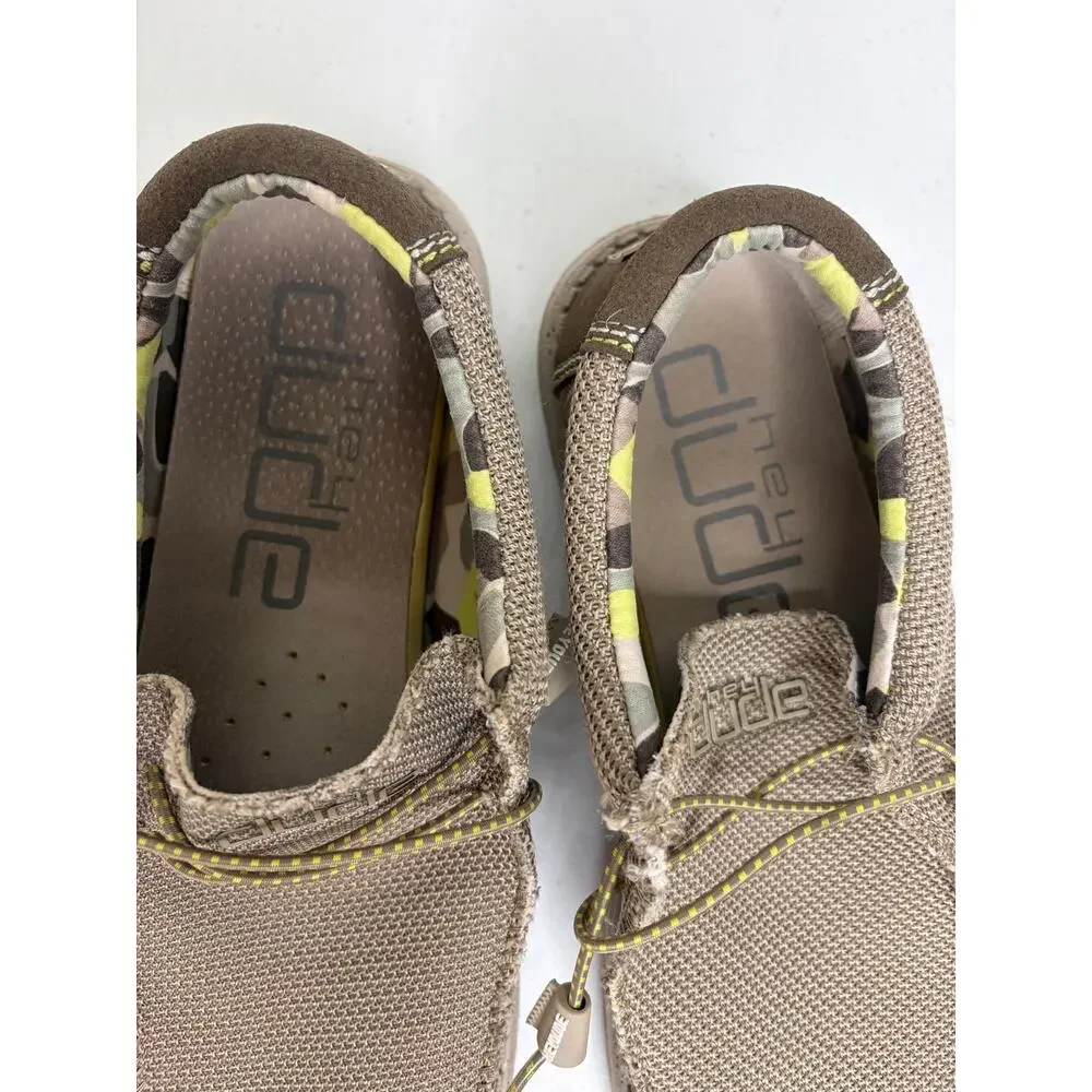 Hey Dude Men's Wally Sox Shoes in Camel Men's US 11 EU 44 Casual Beach Preppy